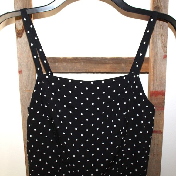 Old Navy Cropped Polka Dot Corset Style Smocked Wide Leg Jumpsuit - Picture 4 of 14